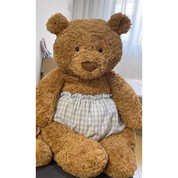 Bartholomew bear cute custom clothes outfits - blue plaid pull-ups (Medium) - Picture 1 of 2